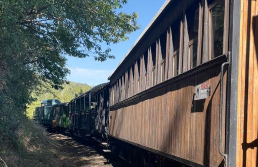 Le Train du Marché au départ du camping